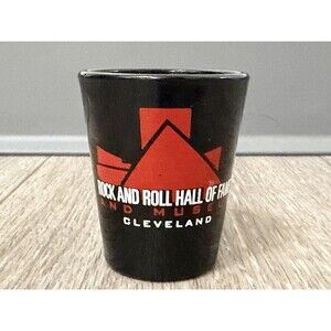 ROCK & ROLL HALL OF FAME MUSEUM SHOT CUP CERAMIC 1998 CLEVELAND OHIO